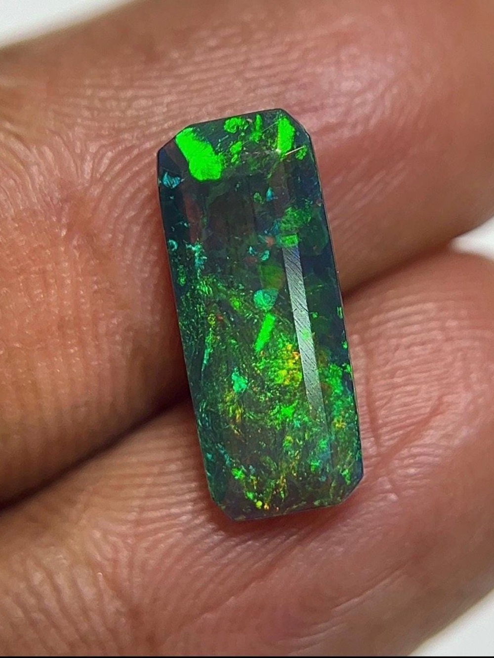 Natural black opal